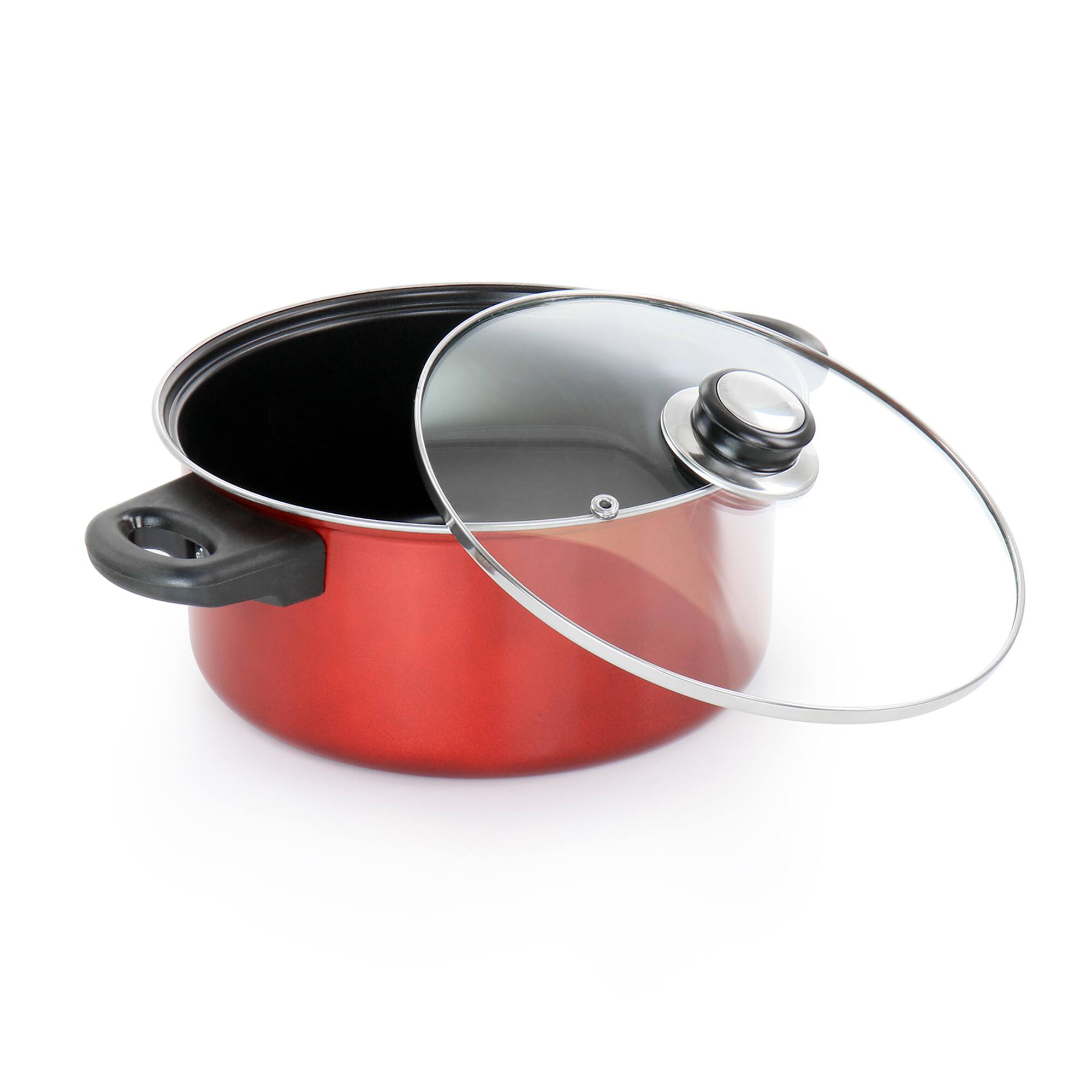 Gibson Everyday® Cardinal 7-Piece Red Nonstick Steel Cookware Set